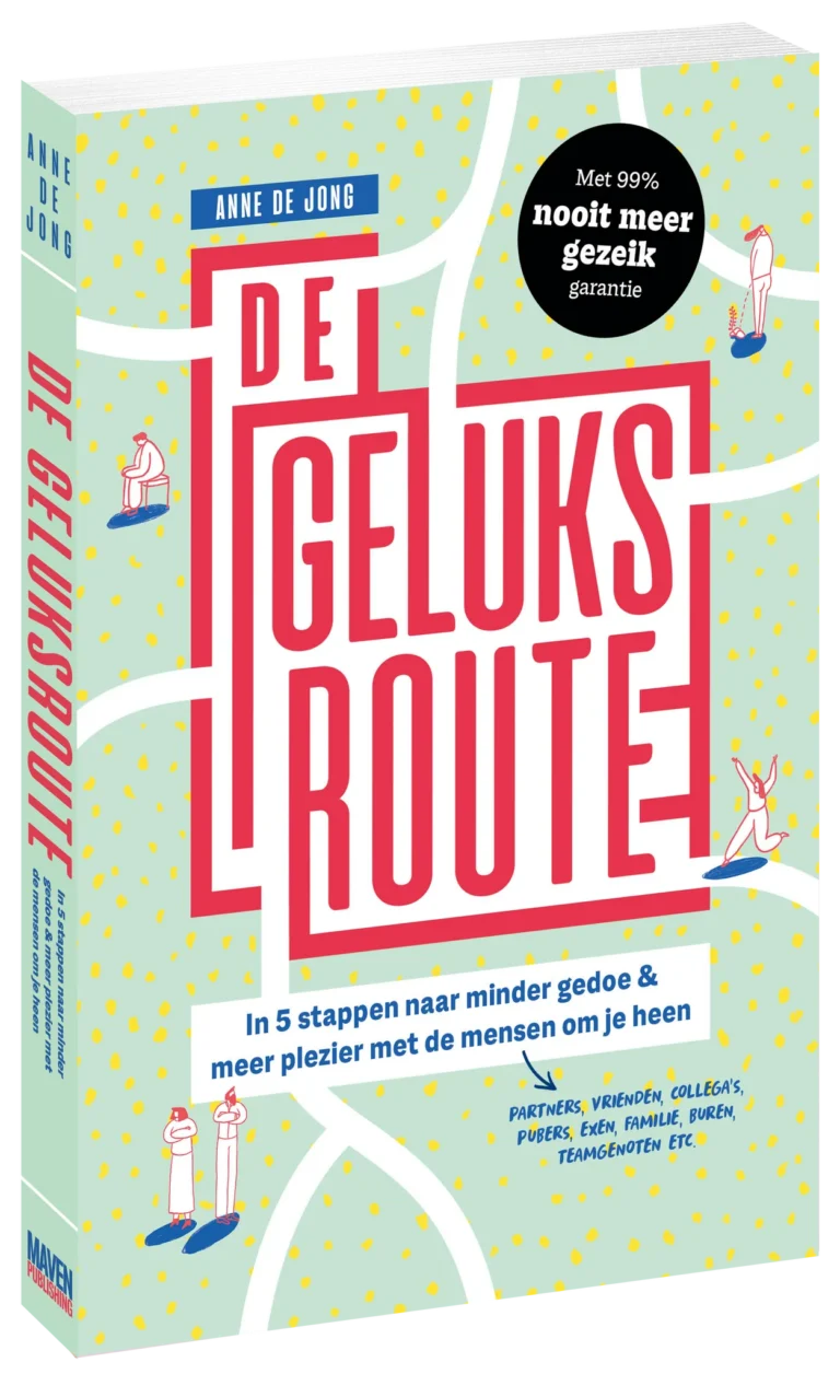 Boek De geluksroute van Anne de Jong over communicatie en relaties